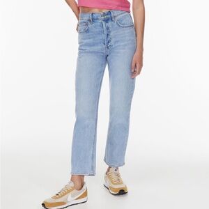 Denim Forum The Arlo High Rise Straight 26l - 9 Years Blondie Bleu